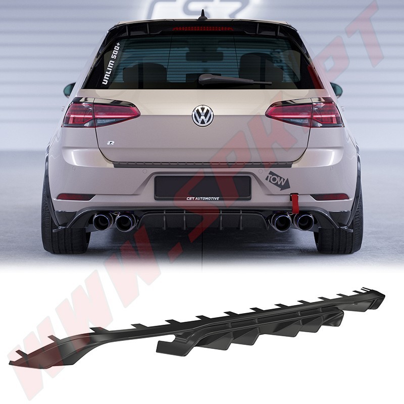 Difusor Traseiro VW Golf 7.5 R (2017-2019) Difusor Traseiro VW Golf 7.5 R (2017-2019)