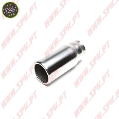 Ponteira de Escape Inox - Redonda C/Rebordo 76mm