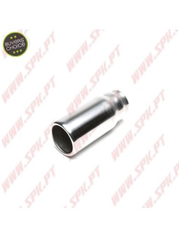 Ponteira de Escape Inox - Redonda C/Rebordo 76mm