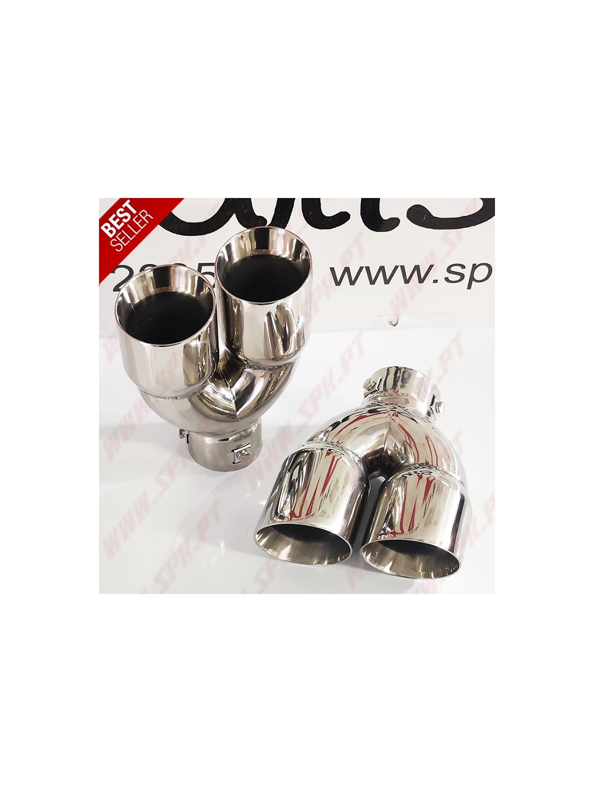 Ponteira de Escape Inox - Dupla 2x75mm