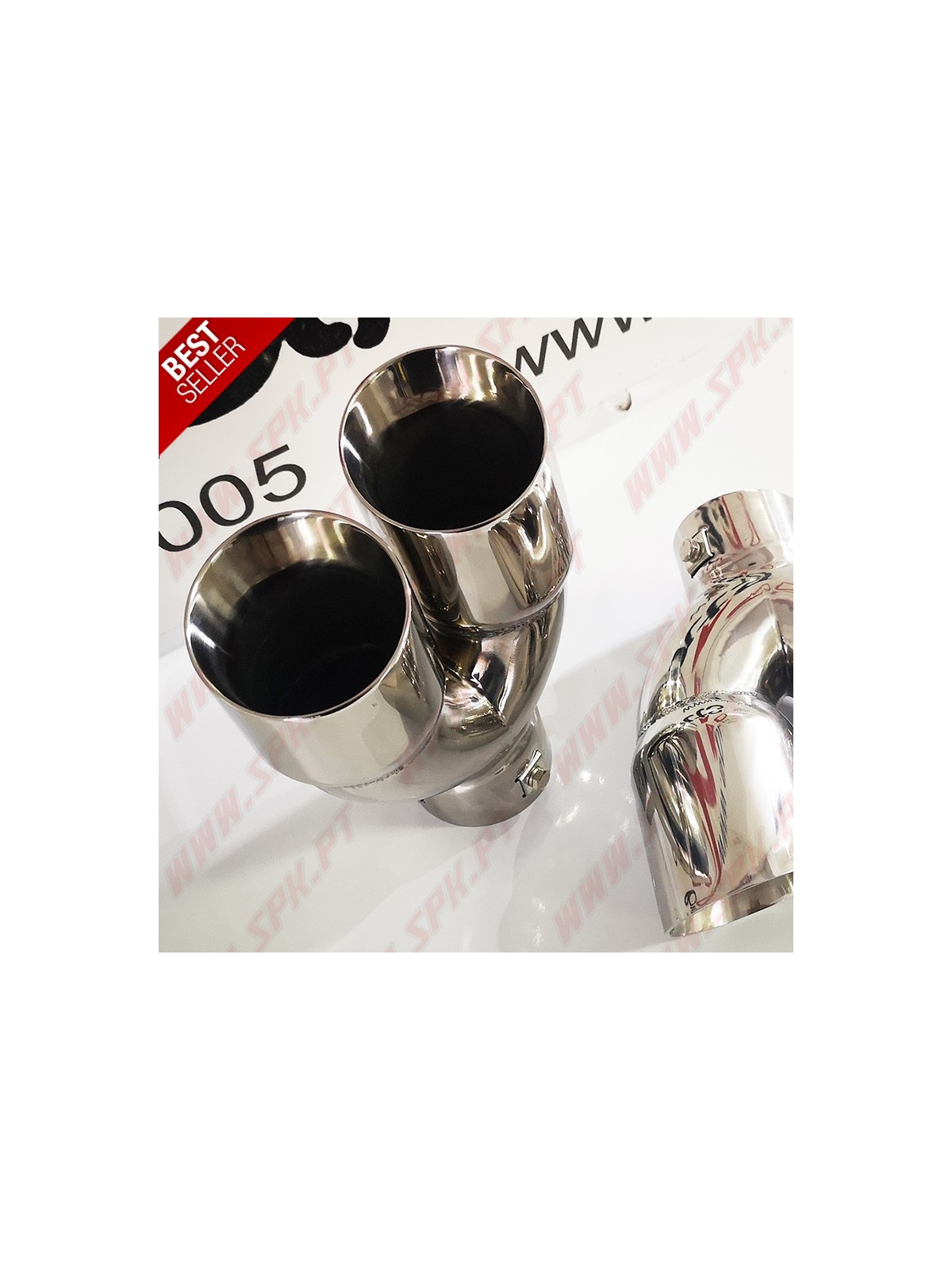 Ponteira de Escape Inox - Dupla 2x75mm