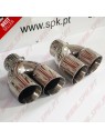 Ponteira de Escape Inox - Dupla 2x75mm