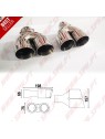Ponteira de Escape Inox - Dupla 2x75mm