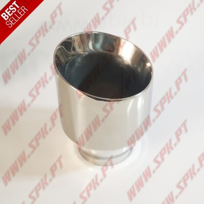 Ponteira de Escape Inox - Redonda / Açotada 100mm