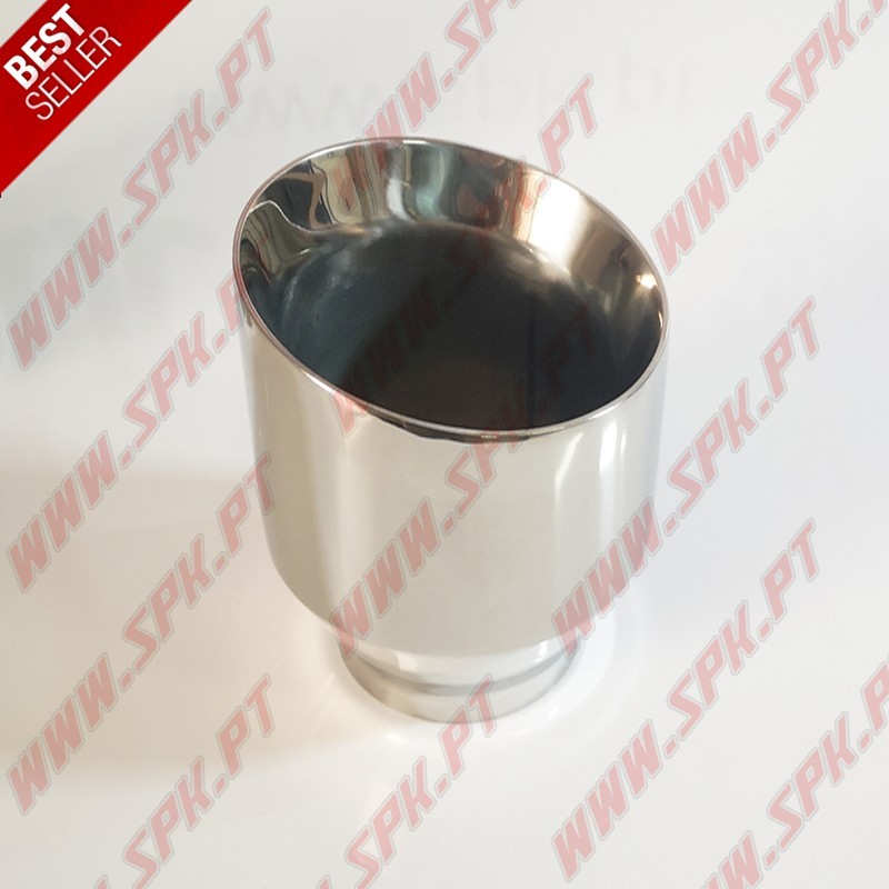 Ponteira de Escape Inox - Redonda / Açotada 100mm