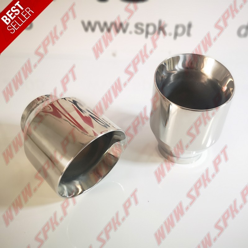 Ponteira de Escape Inox - Redonda / Açotada 100mm