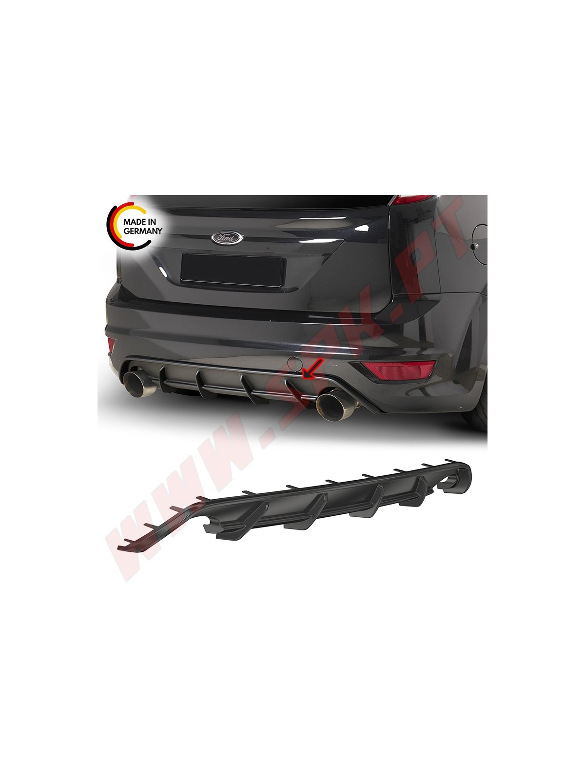 Difusor Traseiro Ford Focus MK2 ST Facelift (2007-2010)