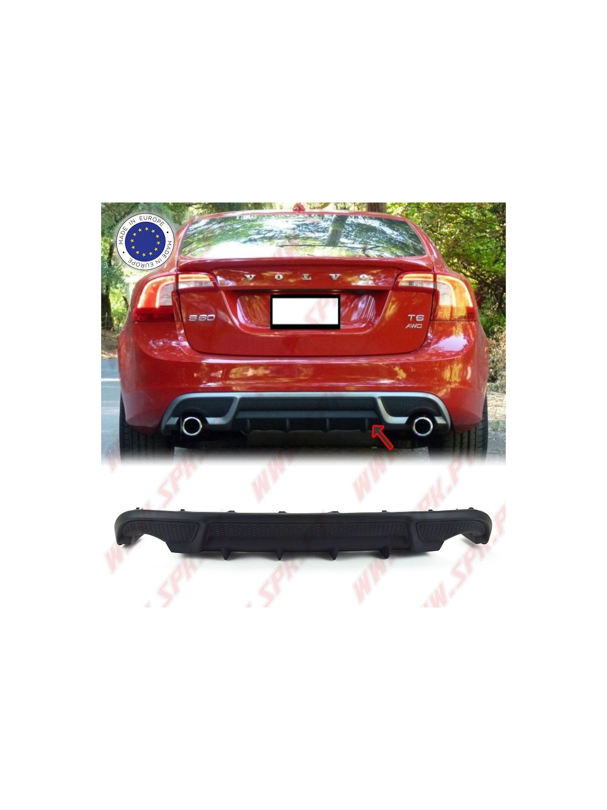 Difusor Traseiro Volvo S60 / V60 (2010-2018)