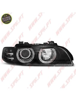 Faróis Angel Eyes C/Pisca LED / Black - BMW E39 (1995-2003)