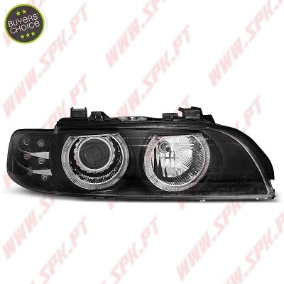 Faróis Angel Eyes C/Pisca LED / Black - BMW E39 (1995-2003)