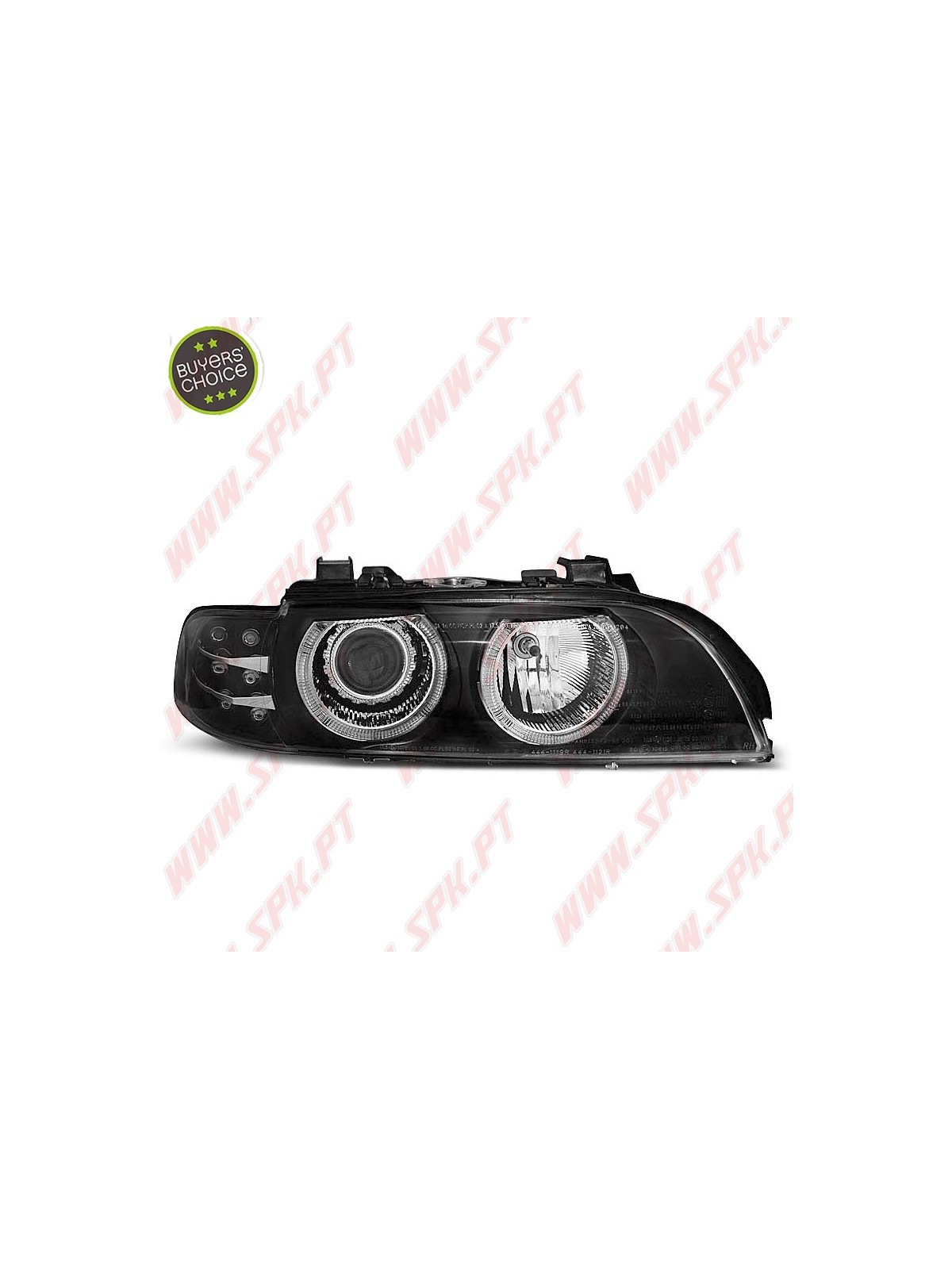 Faróis Angel Eyes C/Pisca LED / Black - BMW E39 (1995-2003)