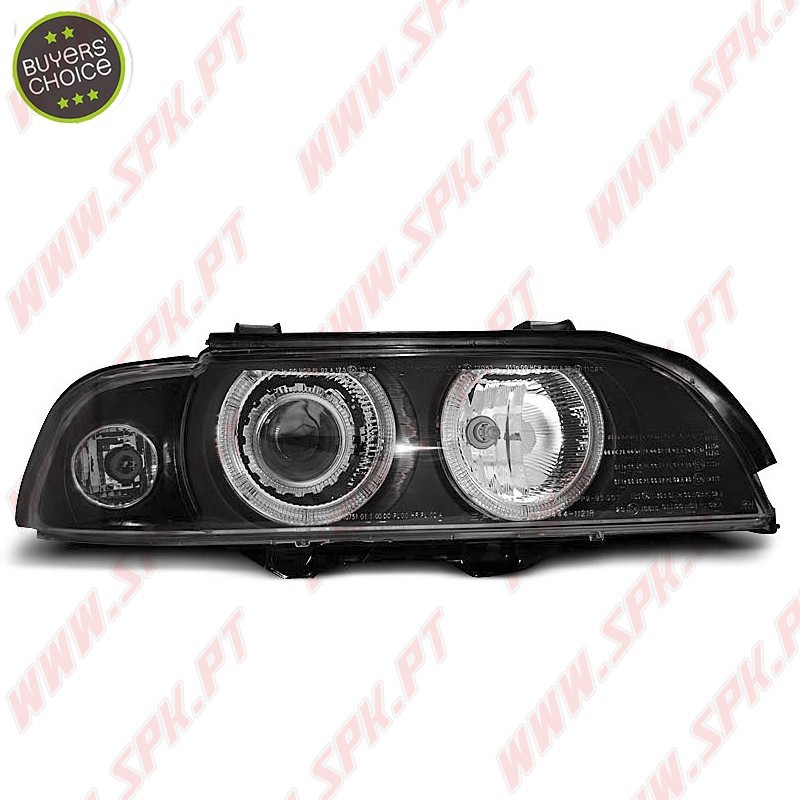 Faróis Angel Eyes / Black - BMW E39 (1995-2003) Faróis Angel Eyes / Black - BMW E39 (1995-2003)