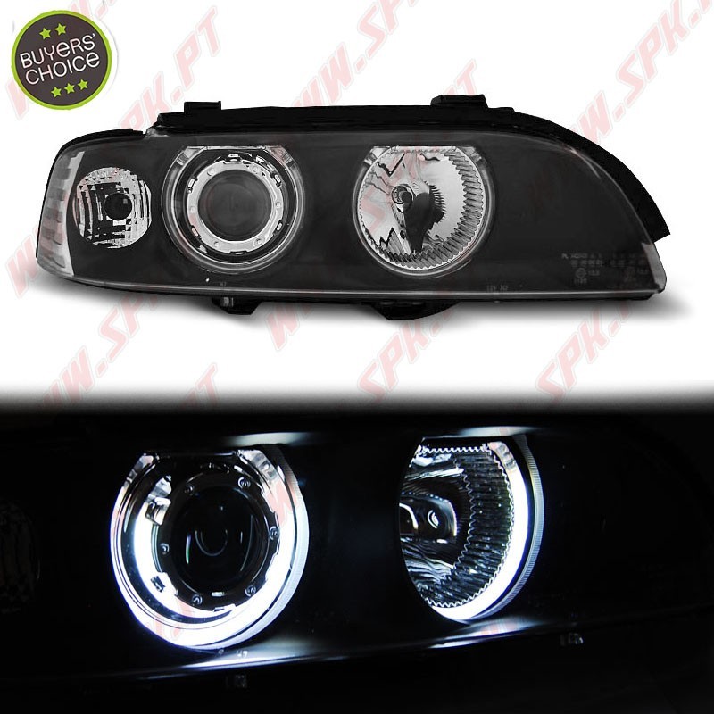 Faróis Angel Eyes CCFL / Black - BMW E39 (1995-2003)