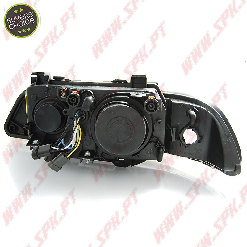 Faróis Angel Eyes CCFL / Black - BMW E39 (1995-2003) Faróis Angel Eyes CCFL / Black - BMW E39 (1995-2003)