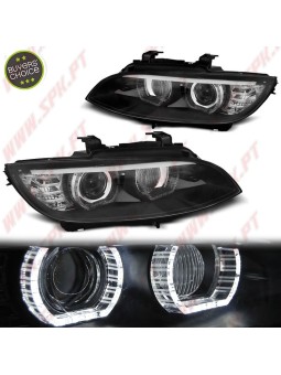 Faróis XENON Angel Eyes / Black - BMW E92 / E93 (2006-2010)