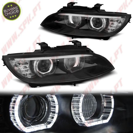 Faróis XENON Angel Eyes / Black - BMW E92 / E93 (2006-2010)