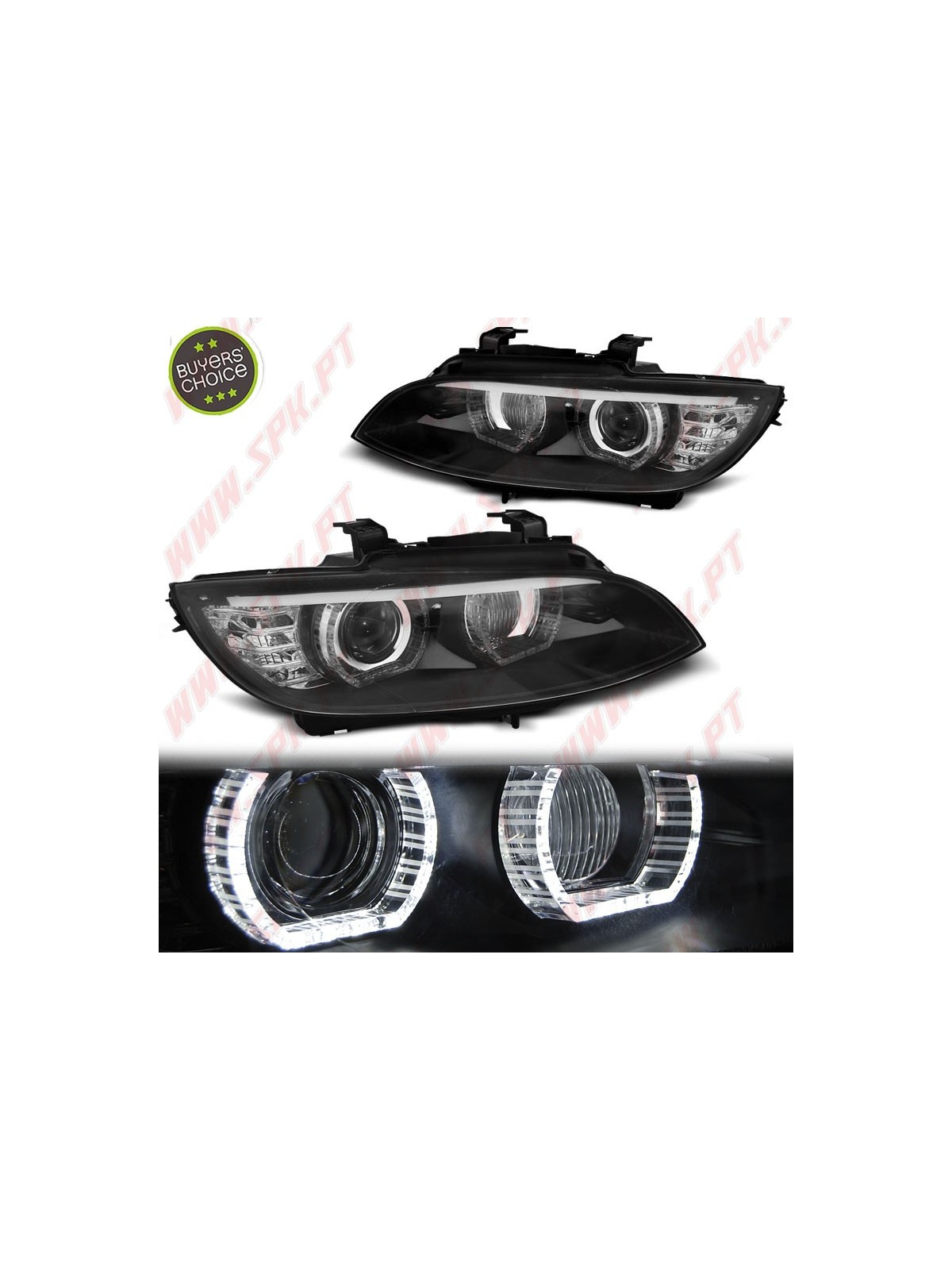 Faróis XENON Angel Eyes / Black - BMW E92 / E93 (2006-2010) Faróis XENON Angel Eyes / Black - BMW E92 / E93 (2006-2010)