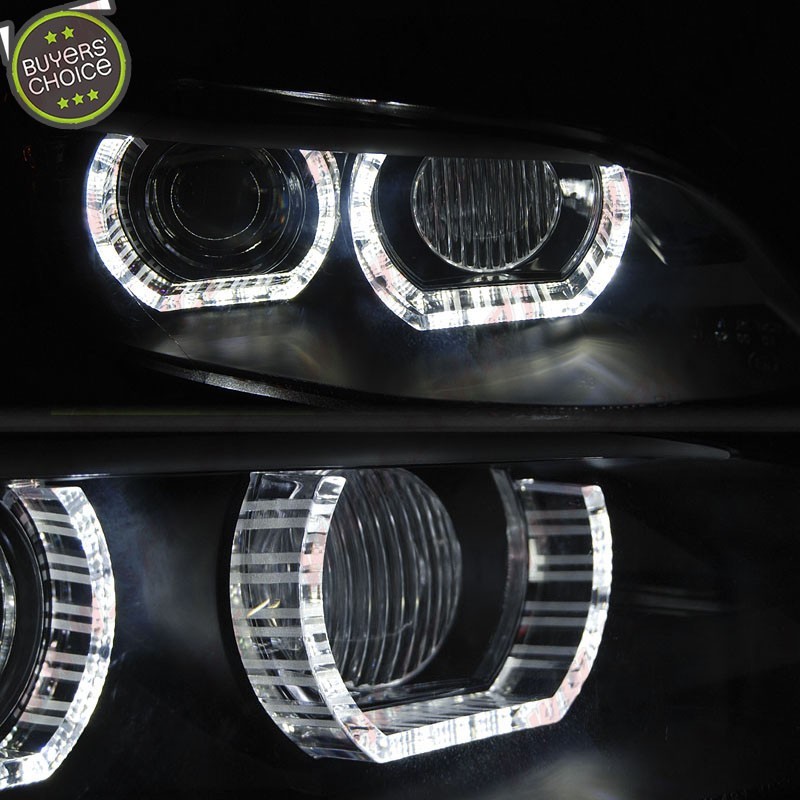 Faróis XENON Angel Eyes / Black - BMW E92 / E93 (2006-2010) Faróis XENON Angel Eyes / Black - BMW E92 / E93 (2006-2010)