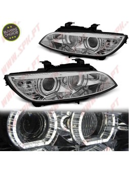 Faróis XENON Angel Eyes / Chrome - BMW E92 / E93 (2006-2010)
