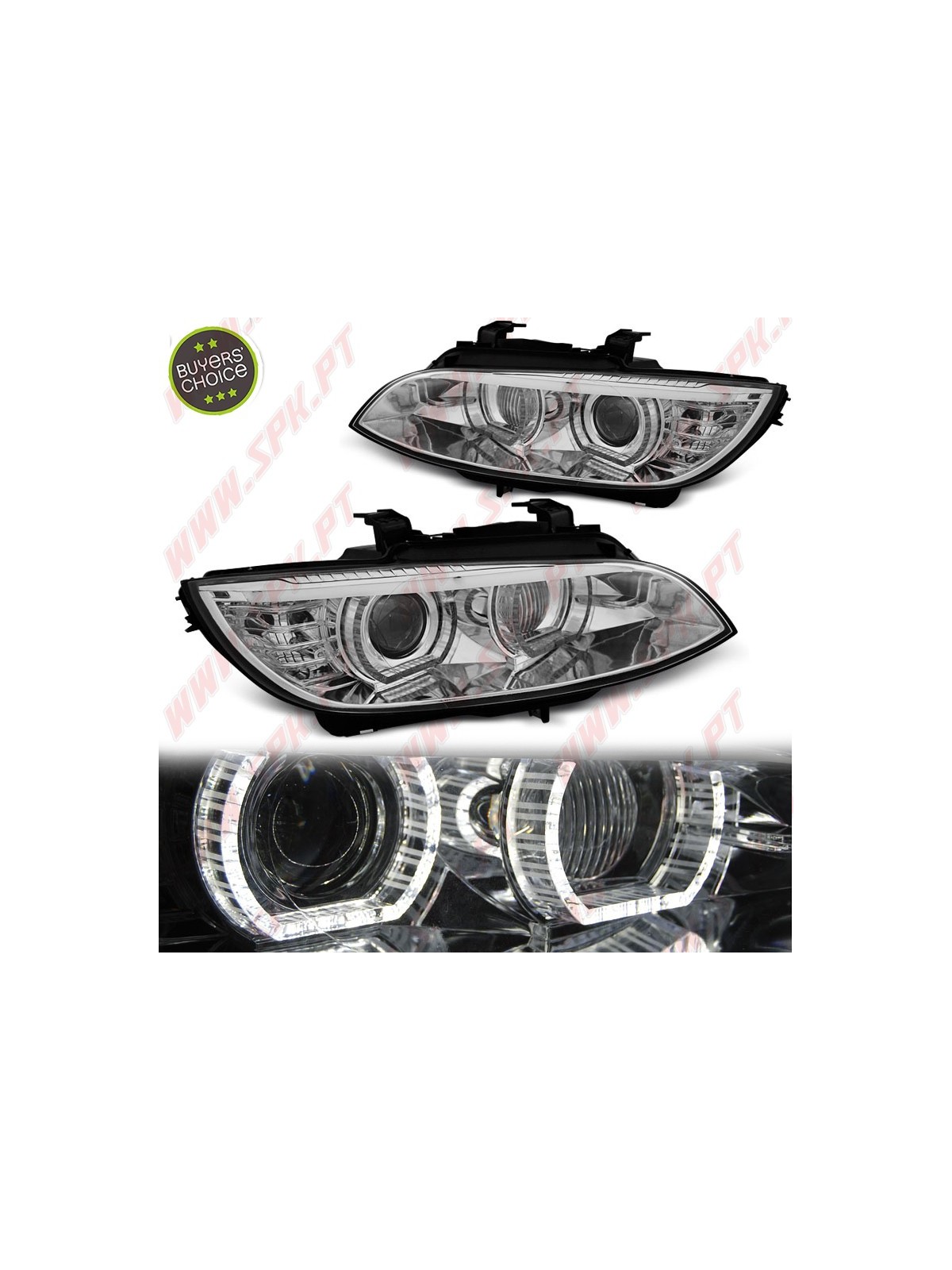 Faróis XENON Angel Eyes / Chrome - BMW E92 / E93 (2006-2010) Faróis XENON Angel Eyes / Chrome - BMW E92 / E93 (2006-2010)