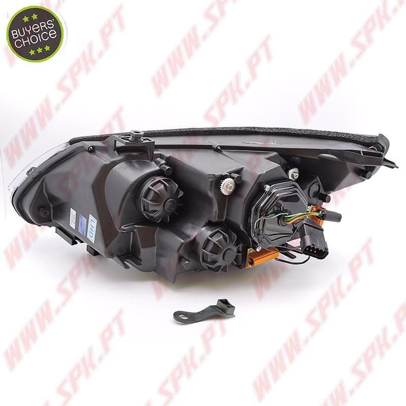 Faróis Angel Eyes 3D - C/Pisca LED / Black - BMW E60 / E61 (2003-2007)