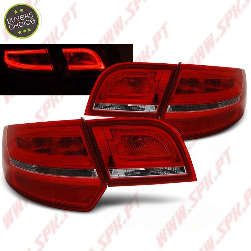 Farolins LED Red+Clear - Audi A3 8P Sportback (2003-2008)