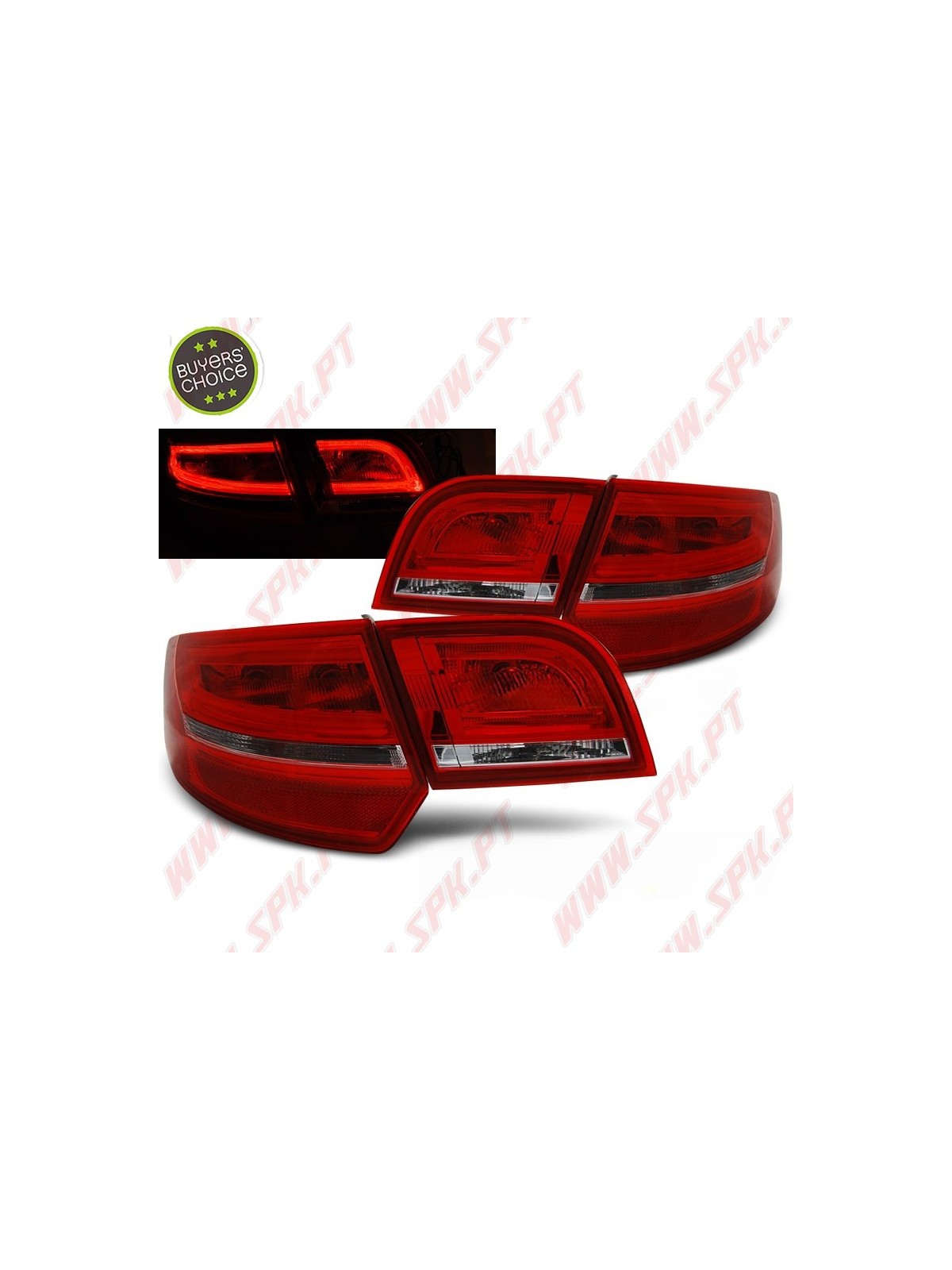 Farolins LED Red+Clear - Audi A3 8P Sportback (2003-2008)