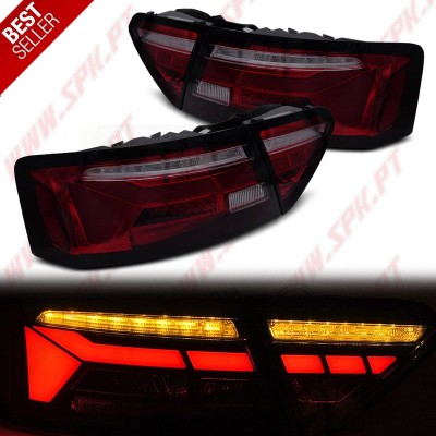 Farolins LED-BAR Red+Smoke - Audi A5 8T Coupe / Sportback / Cabrio (2011-2016)