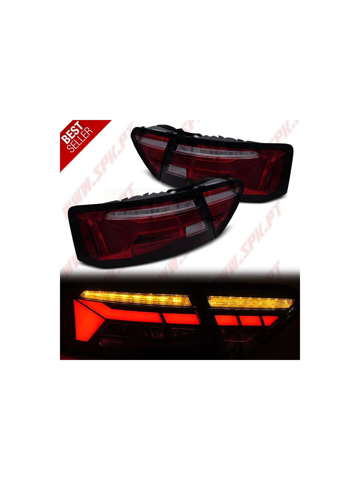 Farolins LED-BAR Red+Smoke - Audi A5 8T Coupe / Sportback / Cabrio (2011-2016)