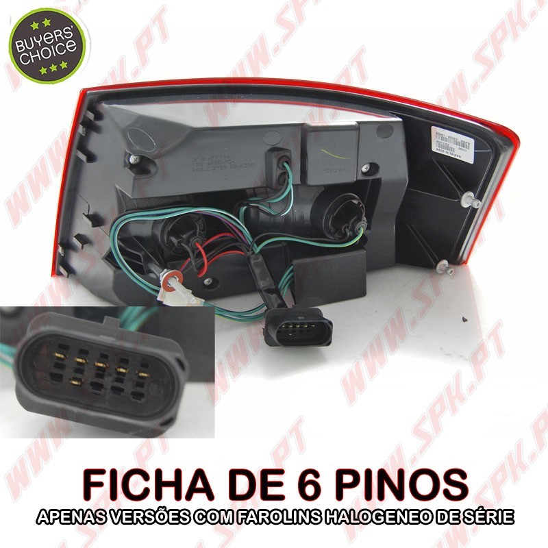 Farolins LED Red+Smoke - Audi A6 C6 Sedan (2004-2008)