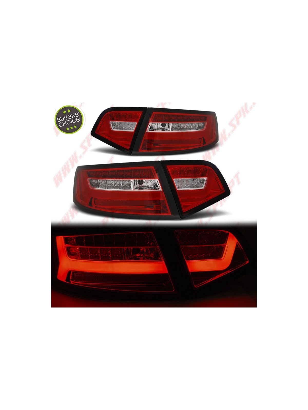 Farolins LED Red+Clear - Audi A6 C6 Sedan (2008-2011) Farolins LED Red+Clear - Audi A6 C6 Sedan (2008-2011)