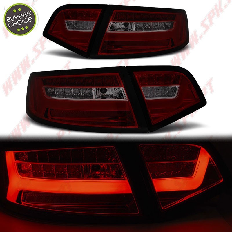 Farolins LED-BAR Smoke+Red - Audi A6 C6 Sedan (2008-2011) Farolins LED-BAR Smoke+Red - Audi A6 C6 Sedan (2008-2011)