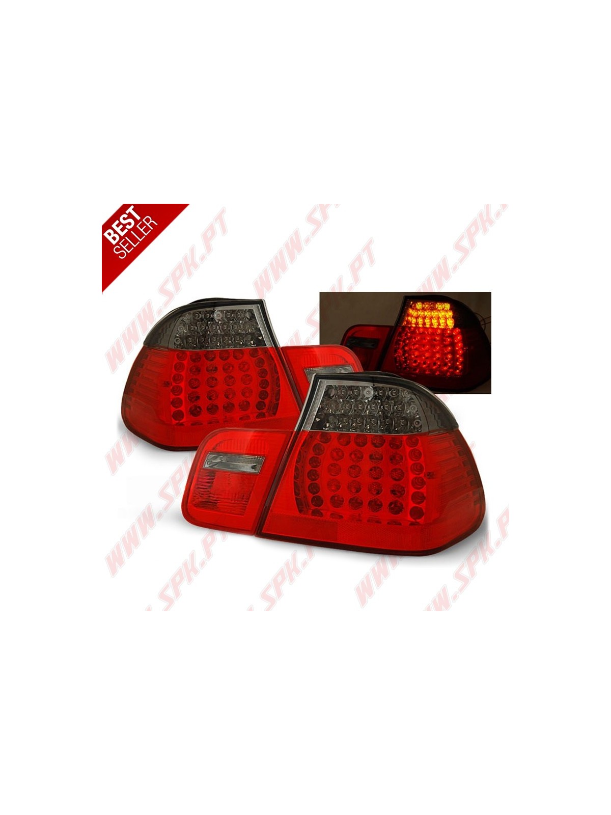 Farolins LED Red+Smoke - BMW E46 Sedan (1998-2005) Farolins LED Red+Smoke - BMW E46 Sedan (1998-2005)