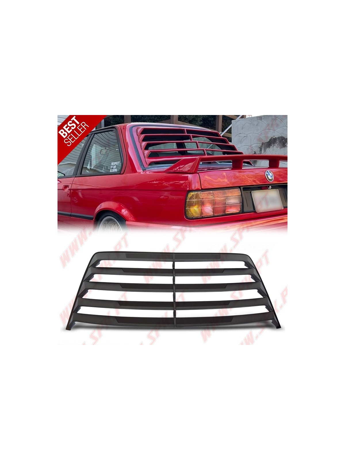 Louver / Spoiler de Vidro Traseiro - BMW E30 (1982-1990)