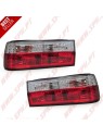 Farolins Look Cristal Red+Clear - BMW E30 Sedan / Coupe / Cabrio (1982-1990)