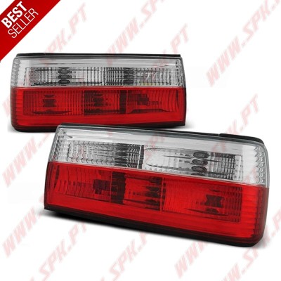 Farolins Look Cristal Red+Clear - BMW E30 Sedan / Coupe / Cabrio / Touring (1987-1994)