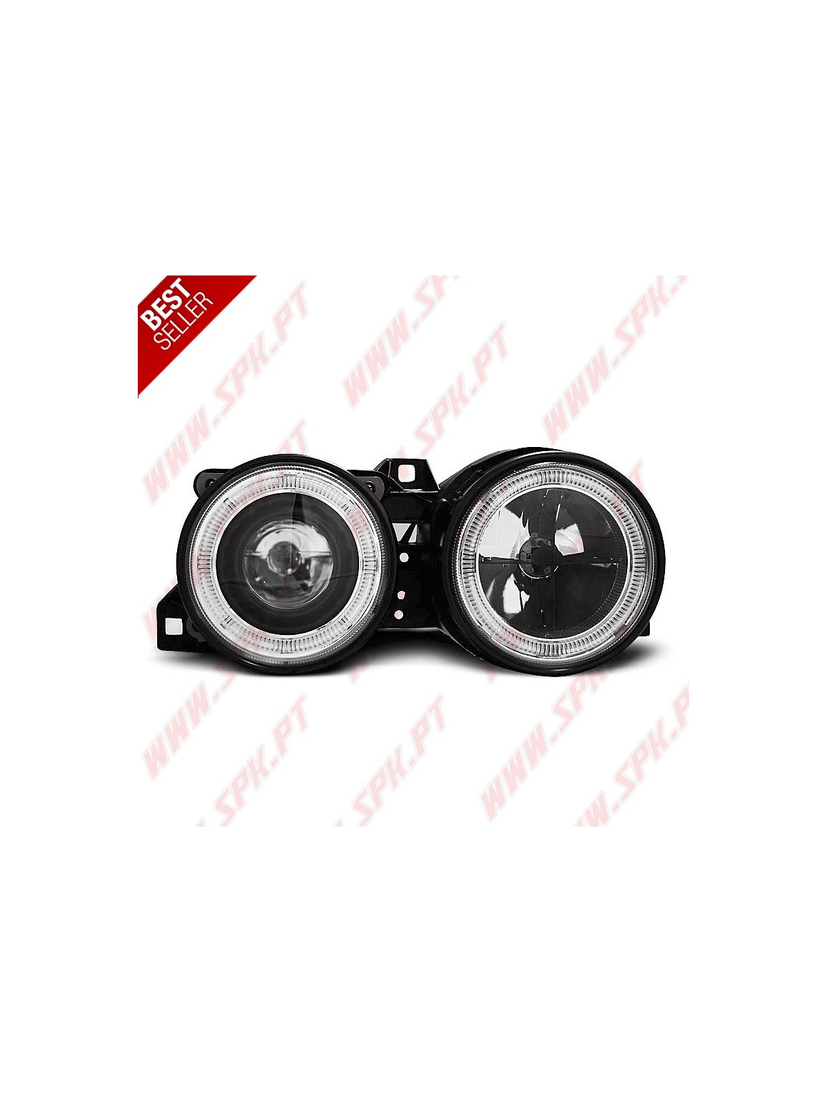Faróis Angel Eyes Look Cross Black - BMW E30 (1982-1994)