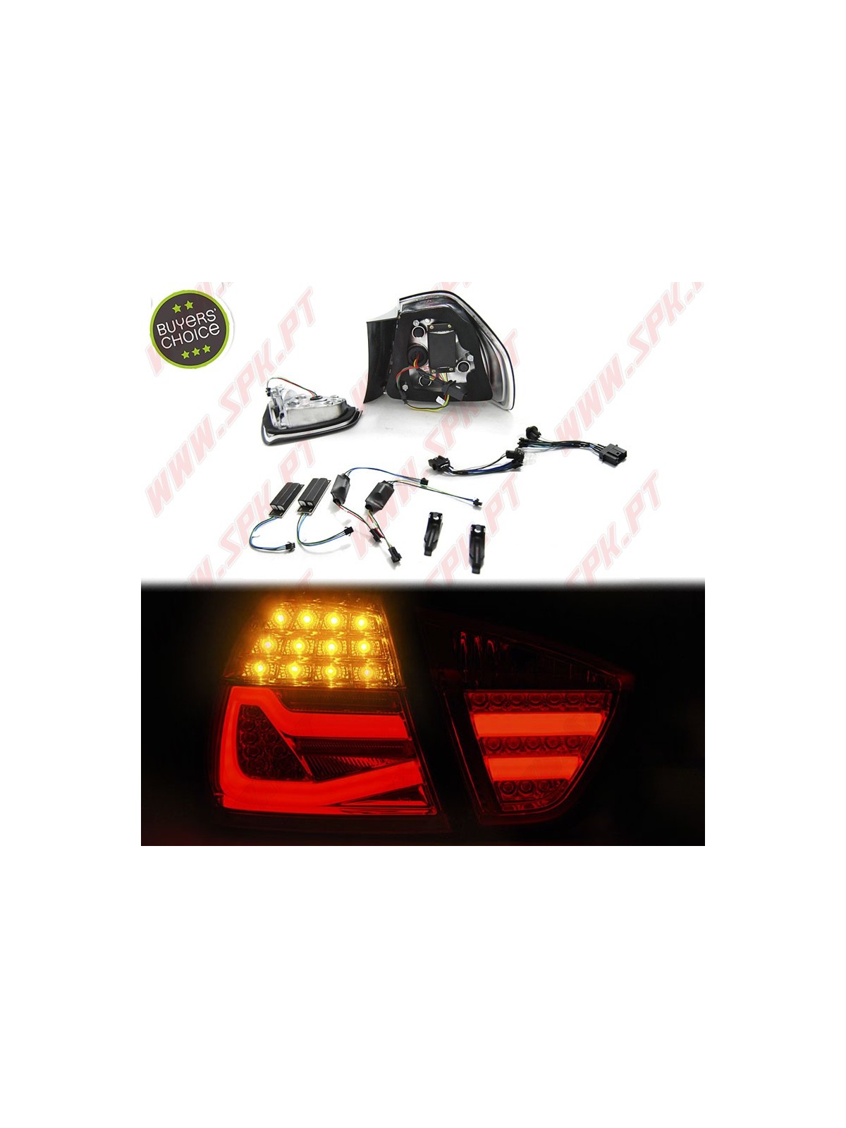 Farolins LED-BAR Red+Clear Smoke - BMW E90 Sedan (2005-2008)
