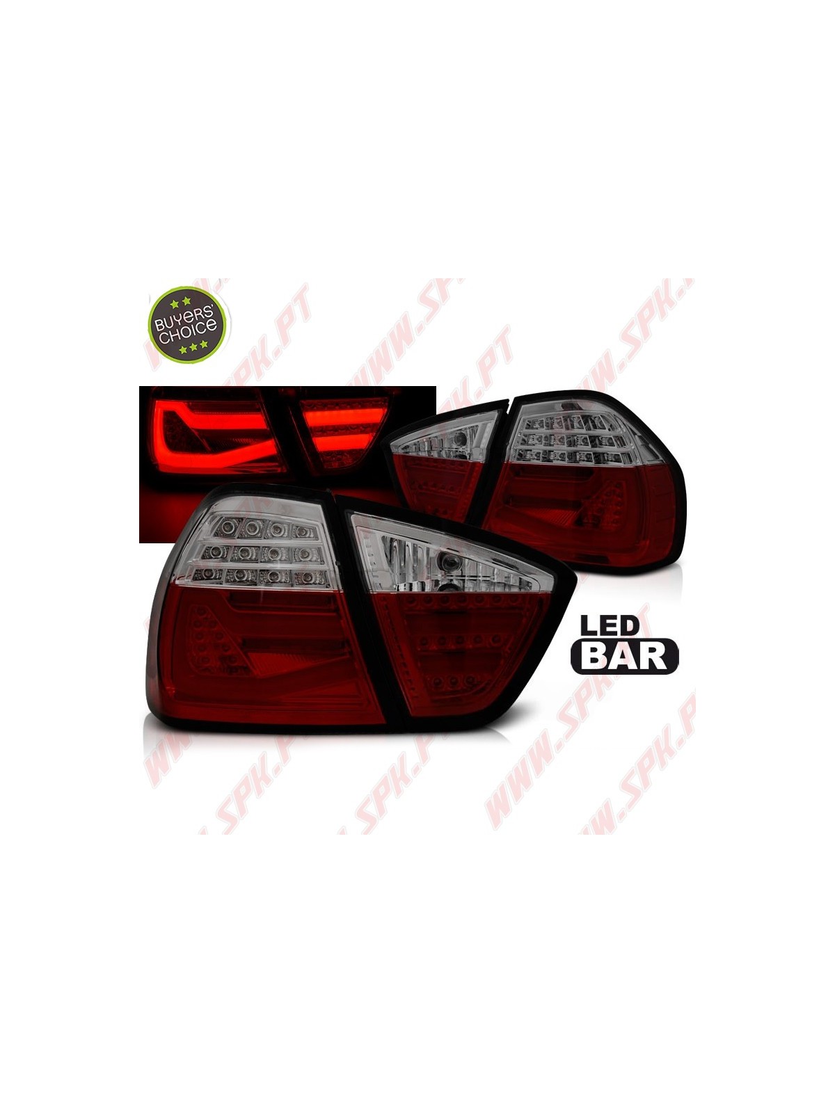 Farolins LED-BAR Red+Clear Smoke - BMW E90 Sedan (2005-2008)