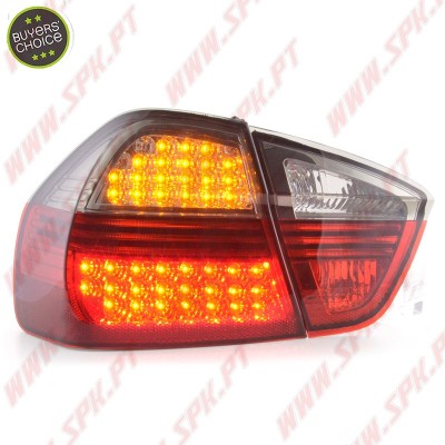 Farolins LED Red+Clear Smoke - BMW E90 Sedan (2005-2008)