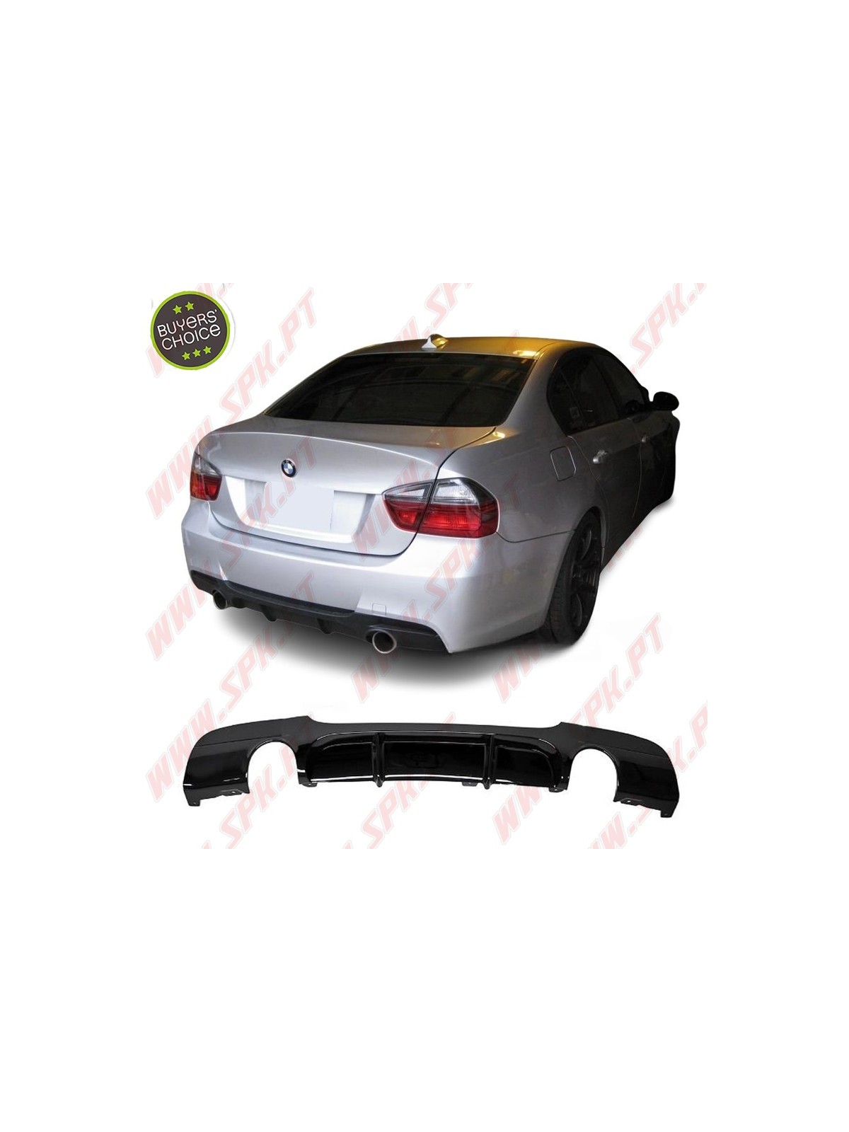 Difusor Traseiro Look M-Performance - BMW E90 / E91 (2005-2011)