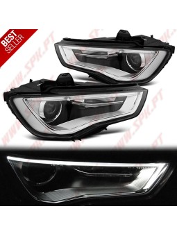 Faróis Tube-DRL Black - Audi A3 8V (2012-2016)