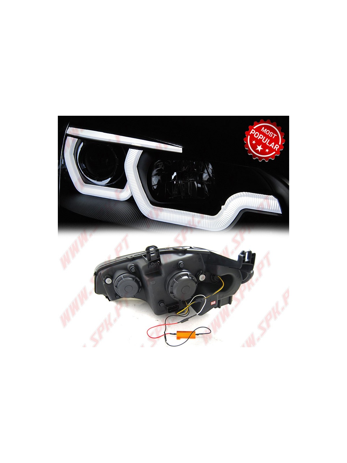 Faróis Tube-Light 3D - Black - BMW X5 E70 (2007-2013)
