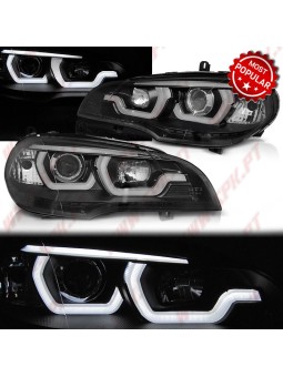 Faróis Tube-Light 3D - Black - BMW X5 E70 (2007-2013)