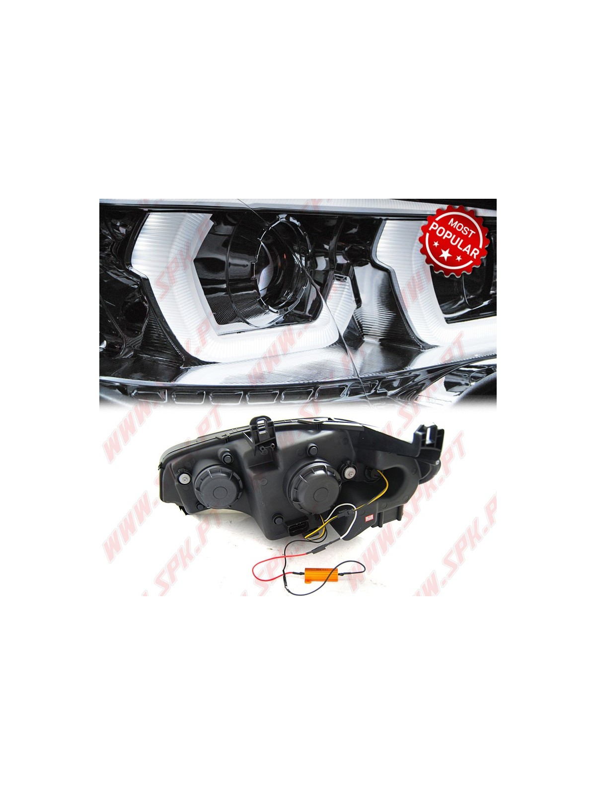 Faróis Tube-Light 3D - Chrome - BMW X5 E70 (2007-2013)