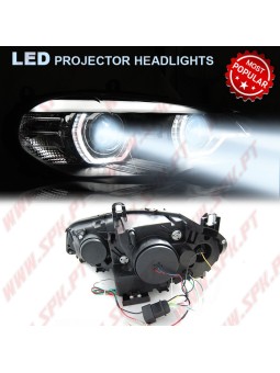 Faróis XENON Angel Eyes LED / Black - BMW X5 E70 (2007-2013)
