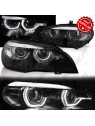 Faróis XENON Angel Eyes LED / Black - BMW X5 E70 (2007-2013)