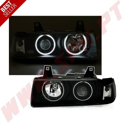 Faróis Angel Eyes CCFL - BMW E36 Sedan / Touring / Compact (1990-1998)