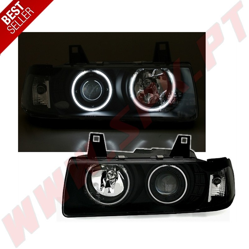Faróis Angel Eyes CCFL - BMW E36 Sedan / Touring / Compact (1990-1998) Faróis Angel Eyes CCFL - BMW E36 Sedan / Touring / Compact (1990-1998)