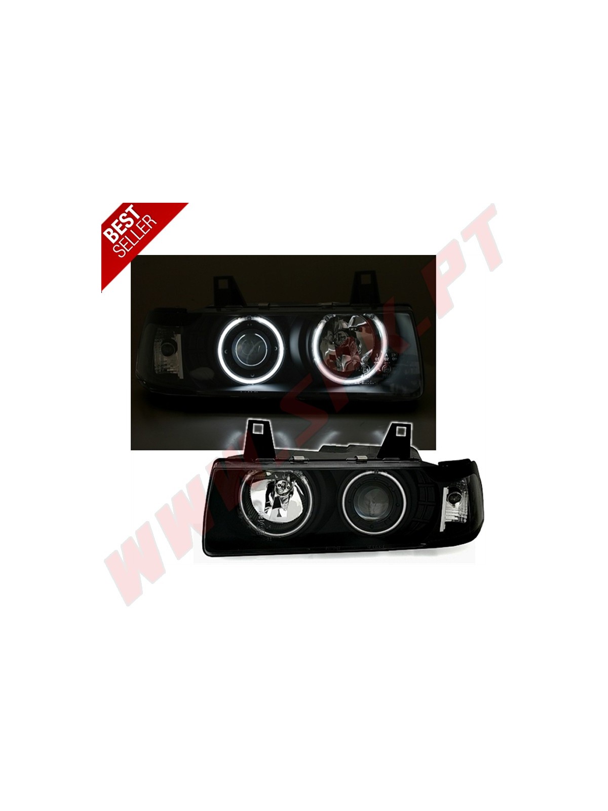 Faróis Angel Eyes CCFL - BMW E36 Sedan / Touring / Compact (1990-1998)